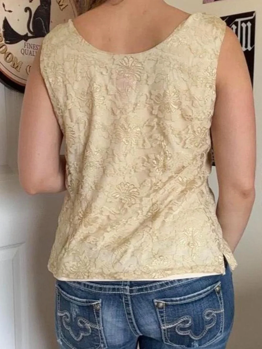 Tie-Shoulder Lace Camisole in Cream
